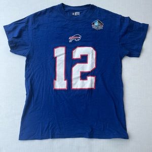 Buffalo Bills Jim Kelly Hall of Fame Number Shirt : Blue : Size M